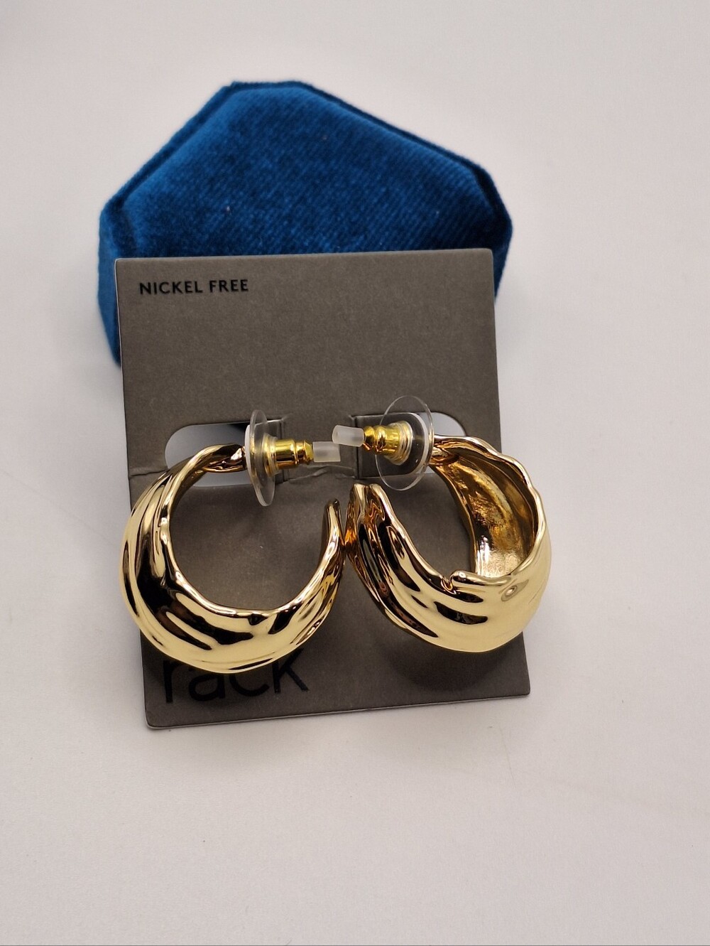 Nordstrom Rack Gold Chunky Hoop Earrings Nickel Free NWT